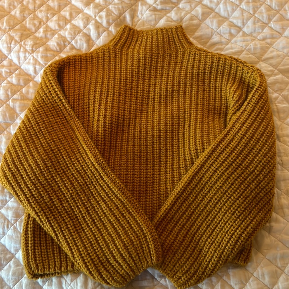 & Other Stories knit mustard sweater
